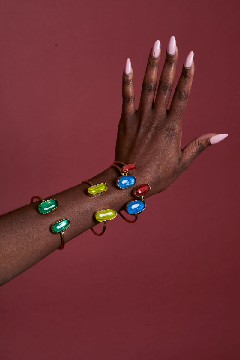 Mali African brass Bracelet - Green