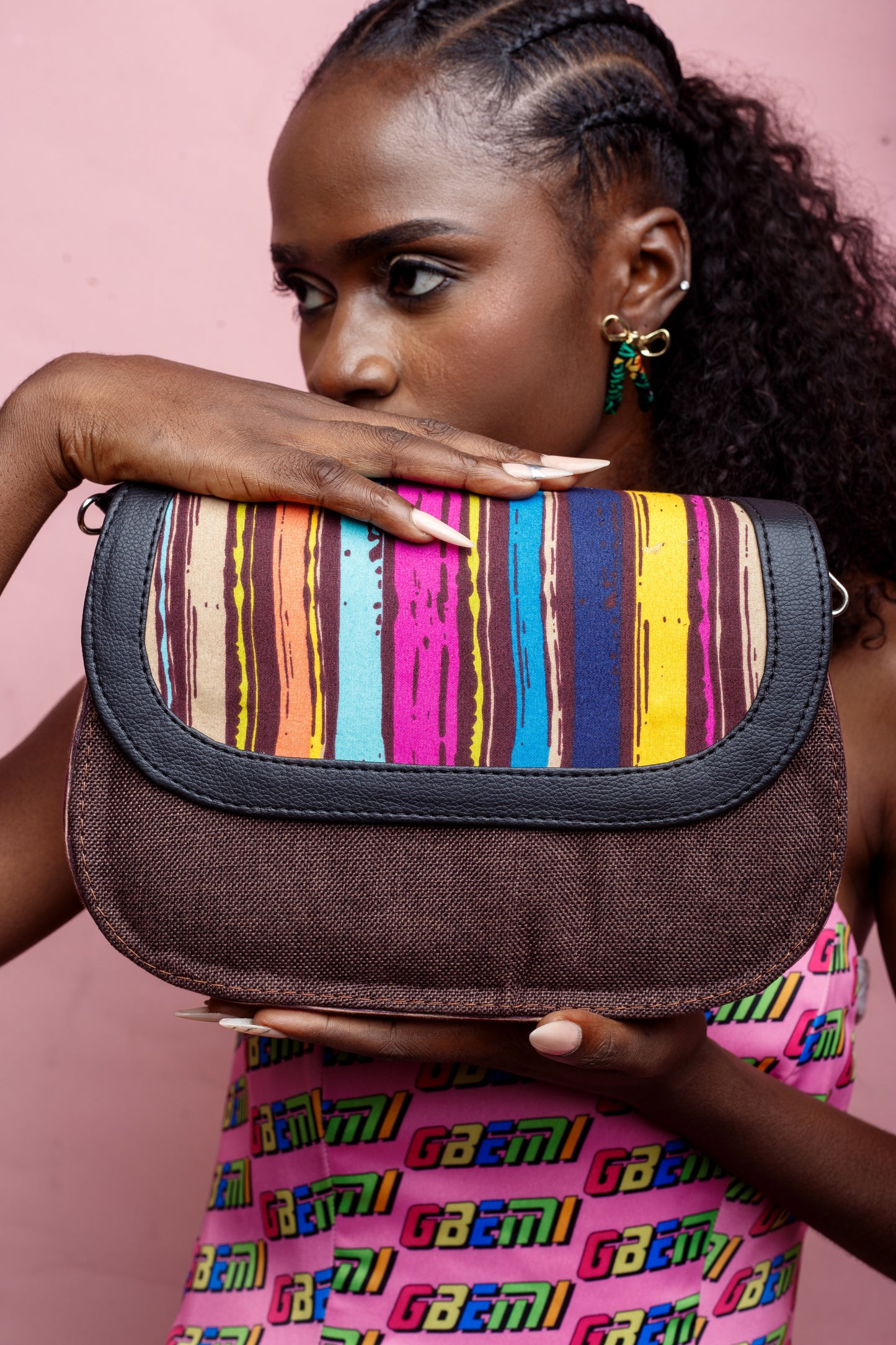 African crossbody bag- The Jute