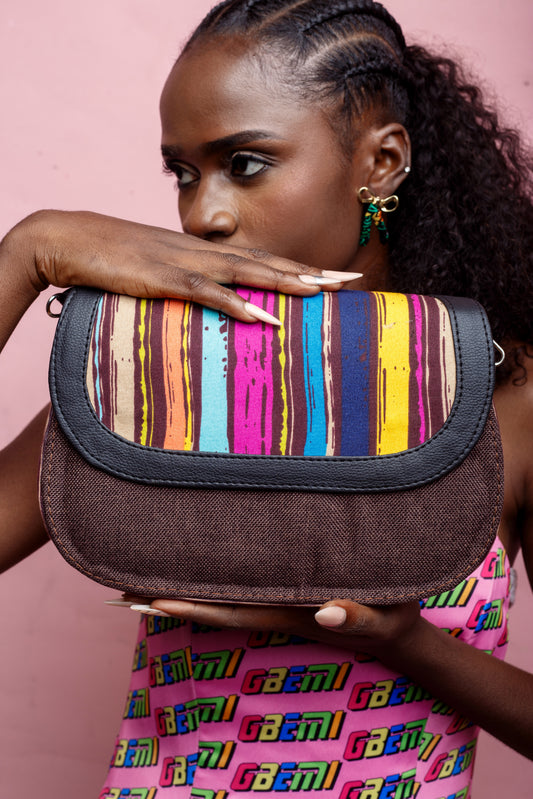 African crossbody bag- The Jute