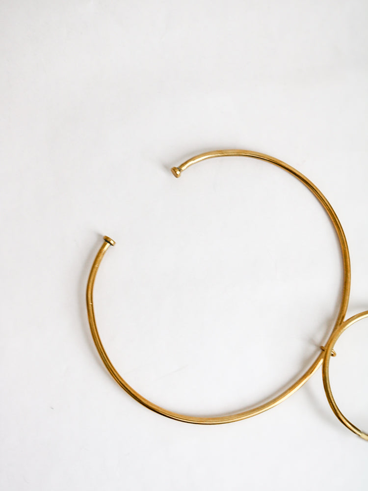 African Brass Necklace - Zigzag MSTARI