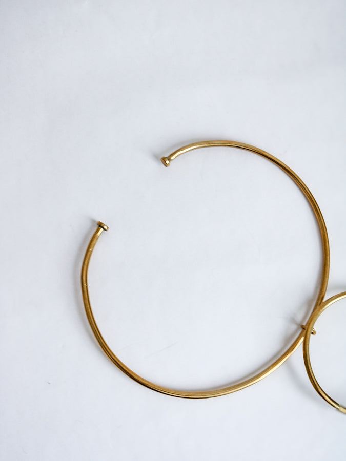 African Brass Necklace - Honey Nairo Choker