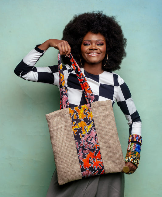 Reversible Jute tote bag