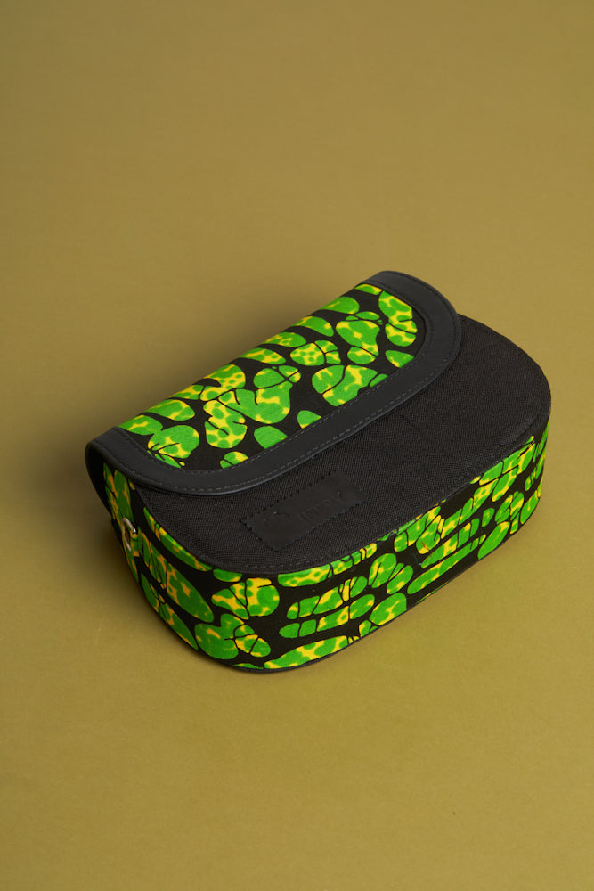 African Print Crossbody bag- Green Motifs