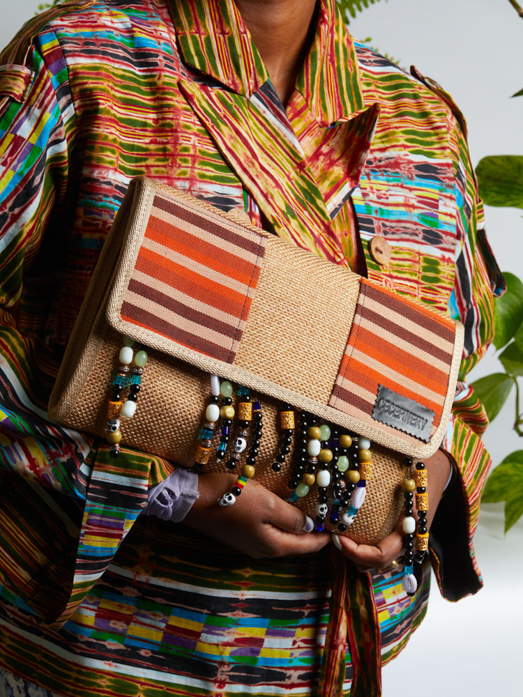 African clutch beaded bag - Muna