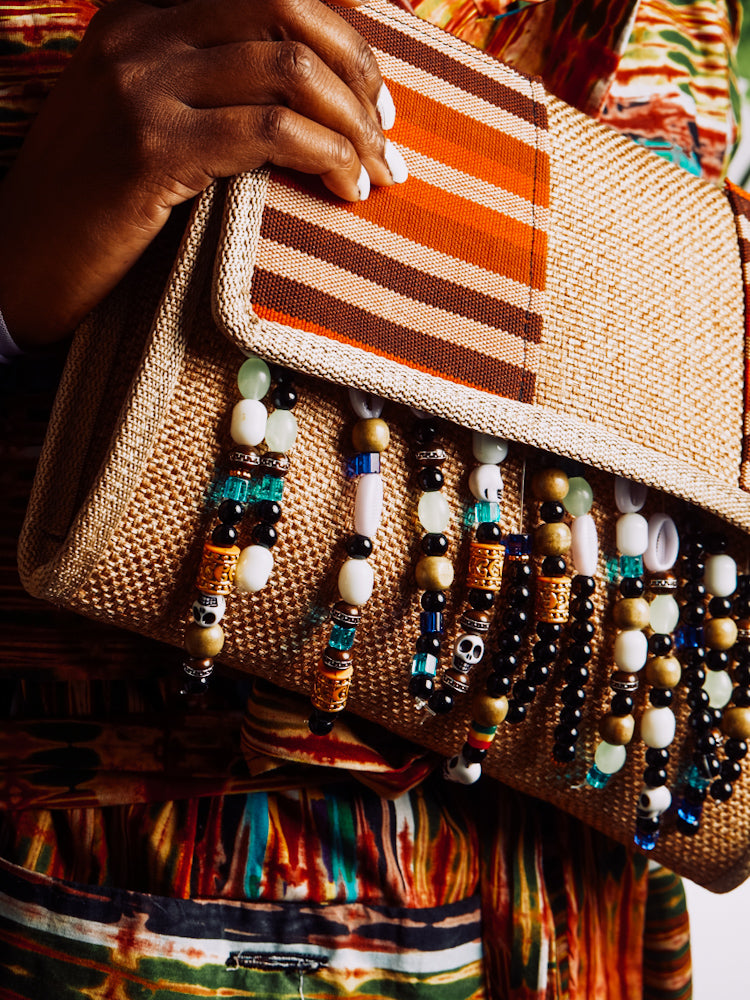 African clutch beaded bag - Muna