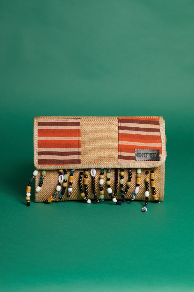African clutch beaded bag - Muna