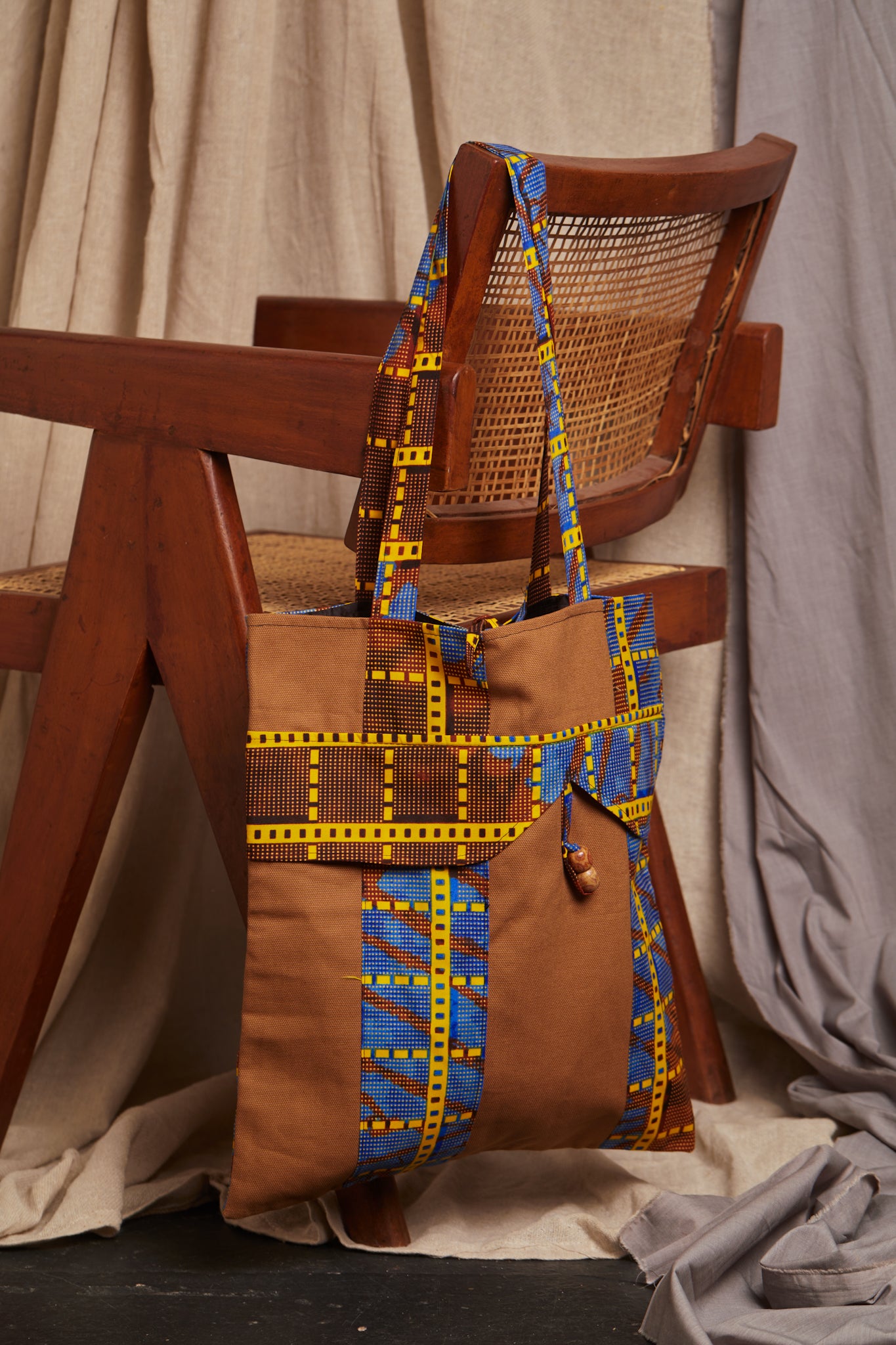 Midi Tote- Blue pixel - Cece Finery
