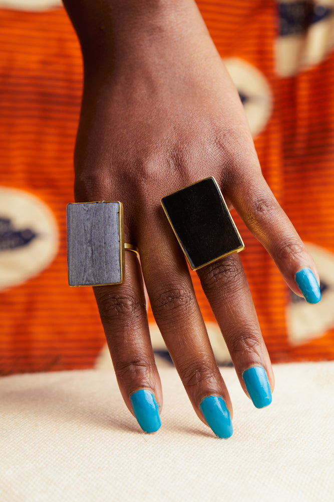 Umbo Afro-chic Ring- Black