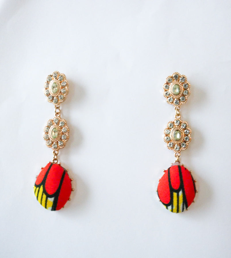 African Print Earrings - Didi Glam