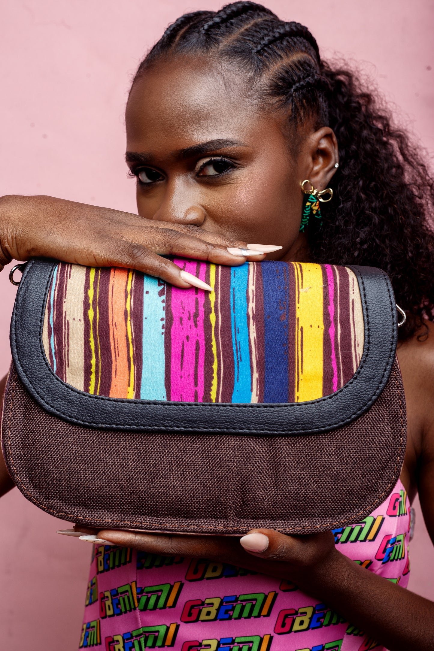 African crossbody bag- The Jute