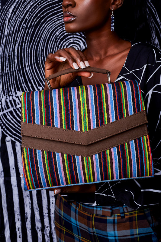 AFRICAN STYLE HANDBAG - WANI ASOKE STRIPES