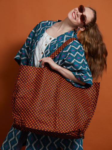 African print tote bag - Maxi