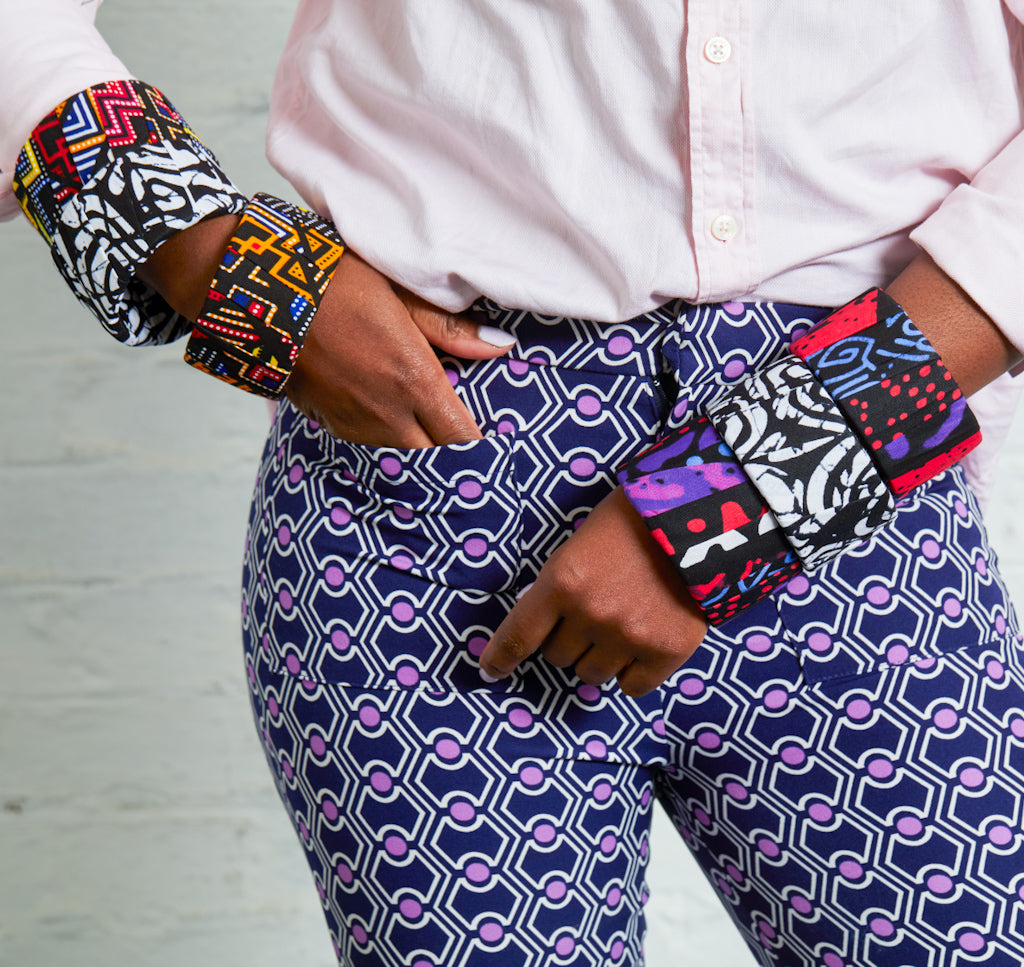 African Print Bangle - Set of 3