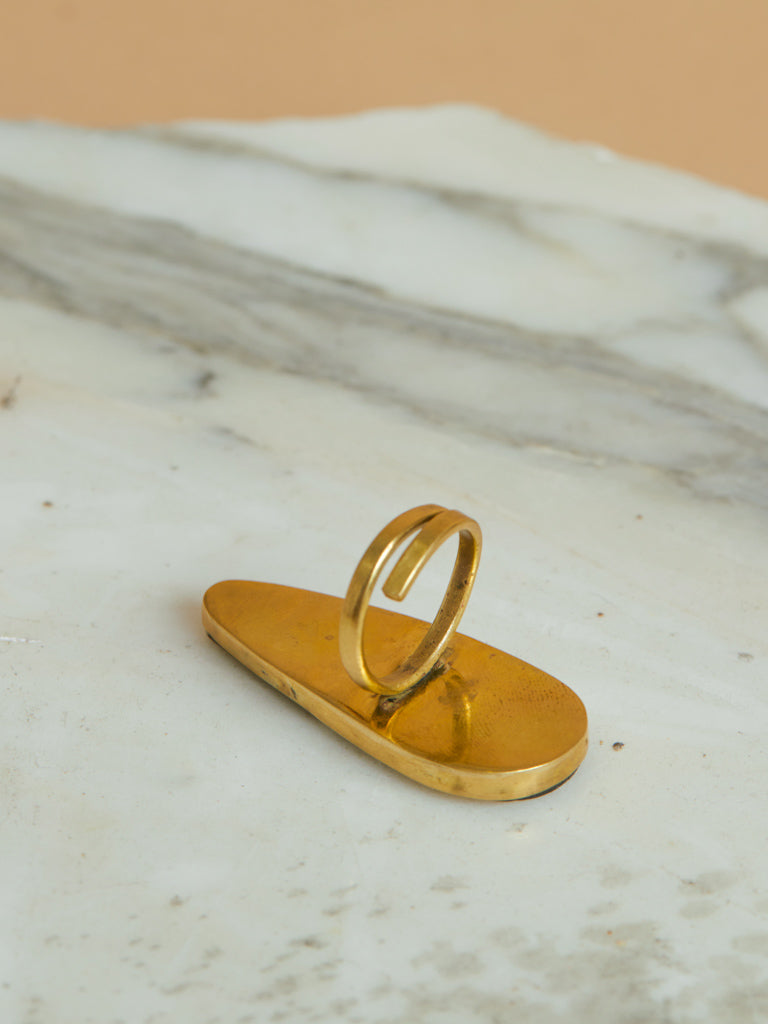 Recycled Brass Mask Ring