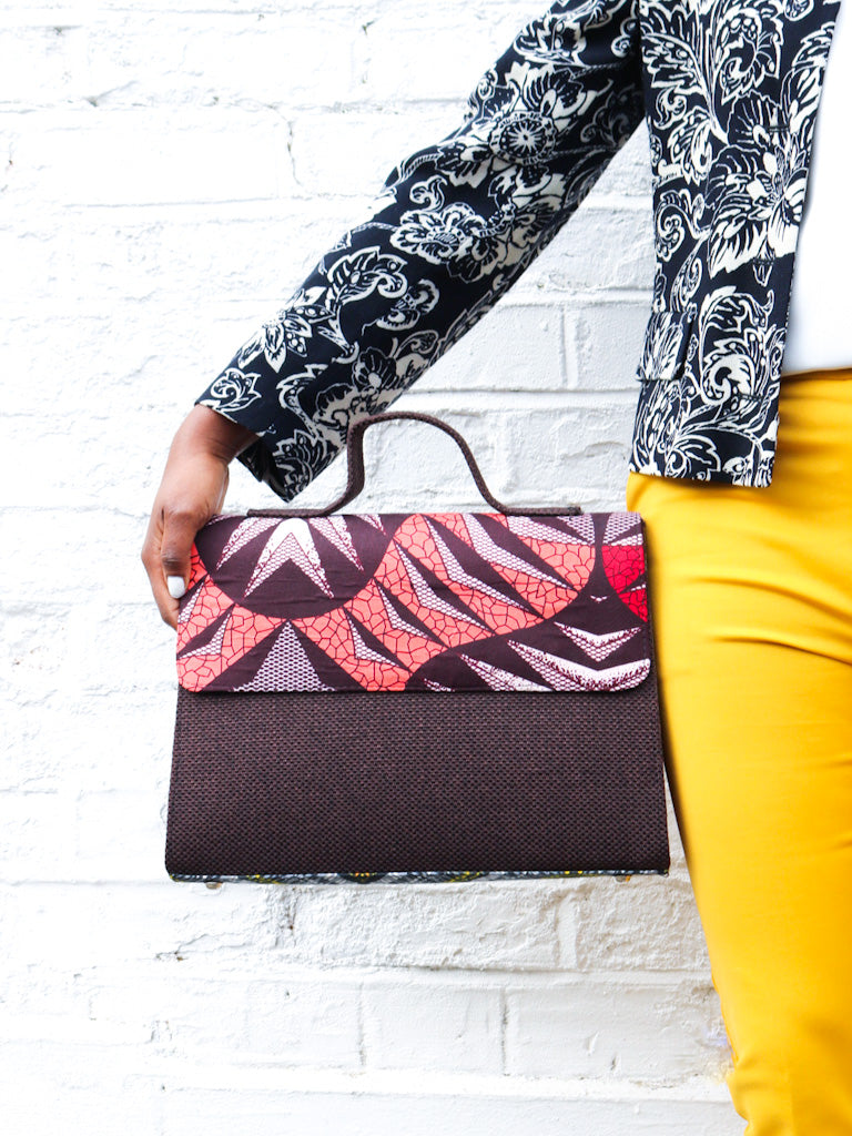 BIRI handmade African Satchel - Arrows top - Cecefinery.com