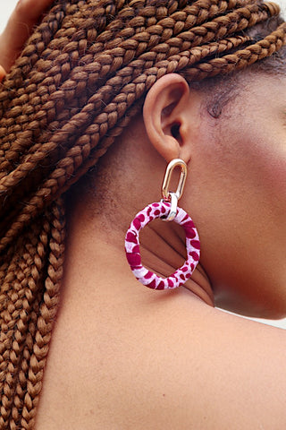 Didi drop earrings -Pink - Cecefinery.com