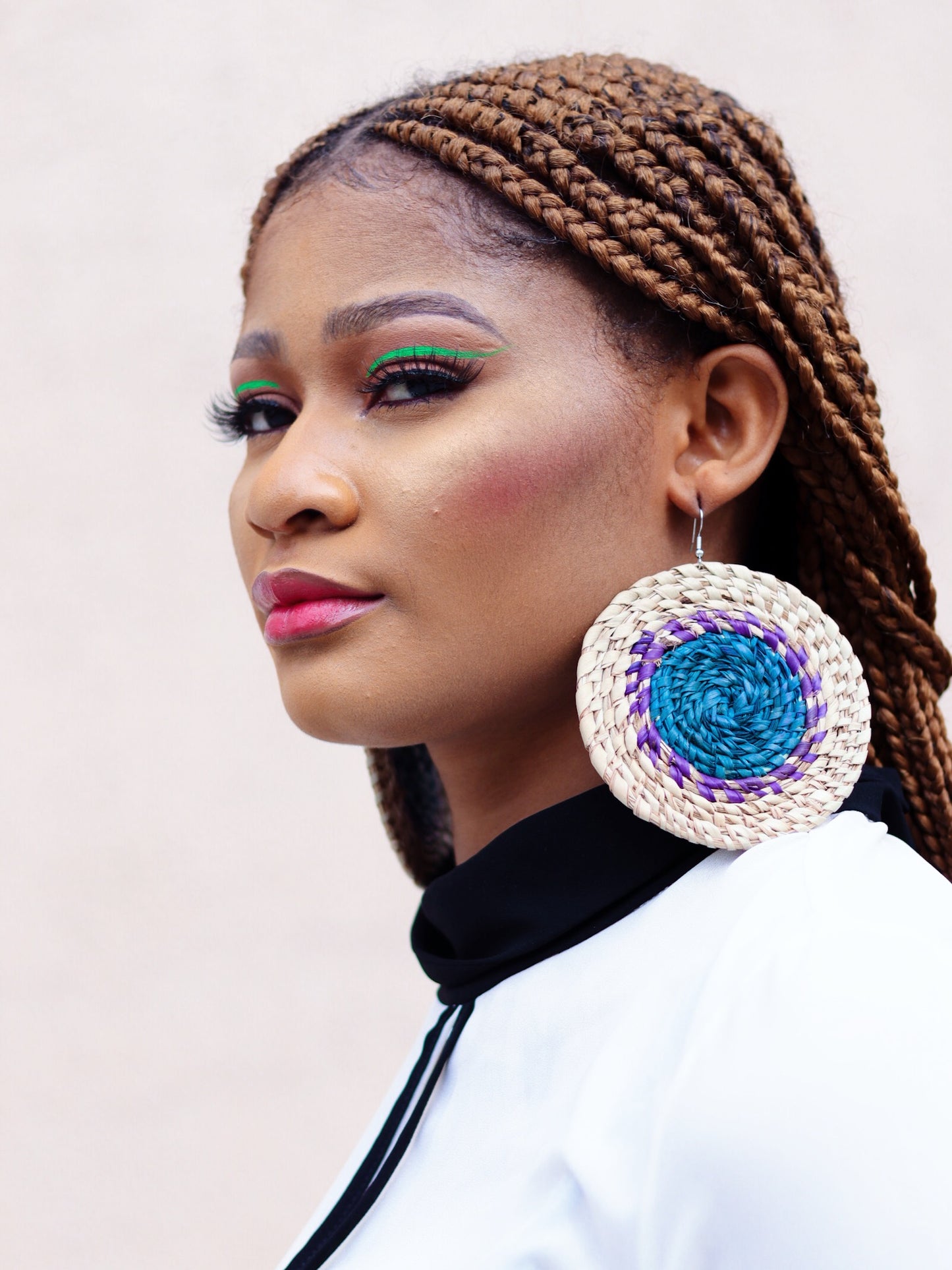 Rattan Solar earrings - Cecefinery.com