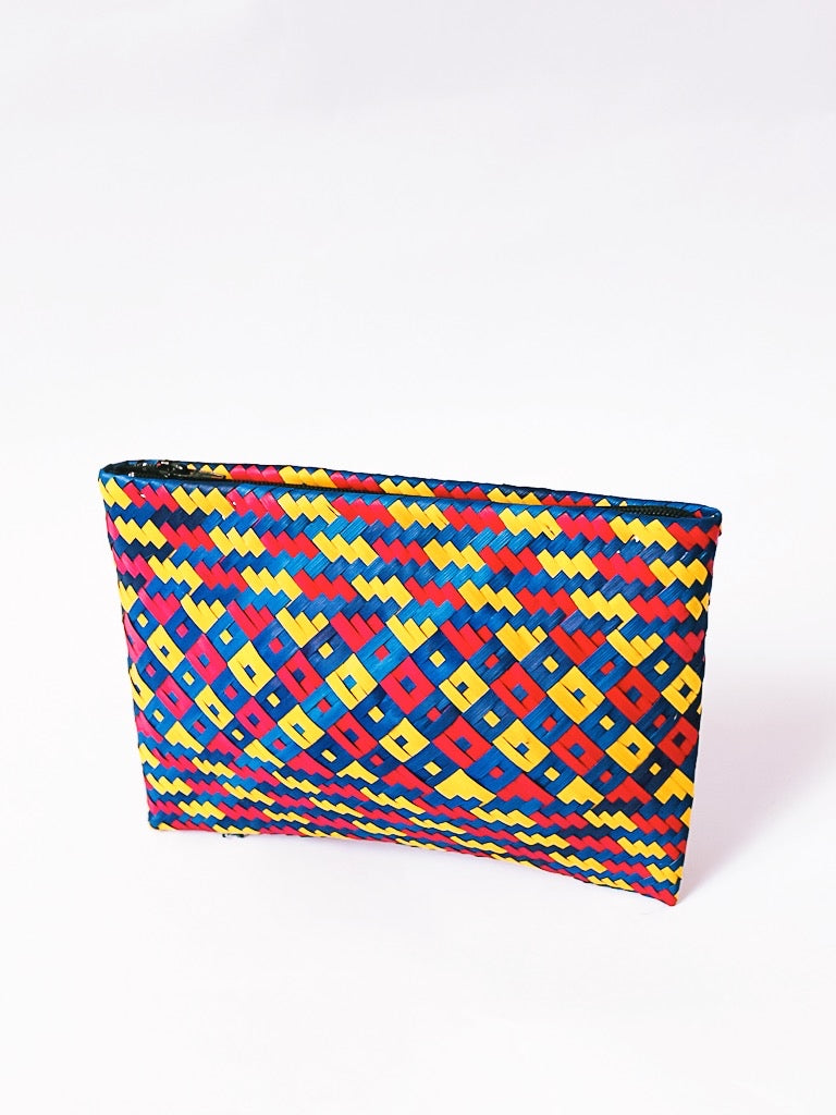 NAYA AFRICAN PRINT RATTAN PURSE