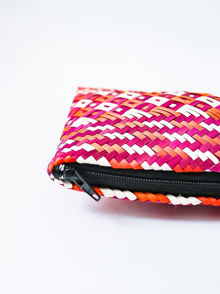 NAYA AFRICAN PRINT RATTAN PURSE