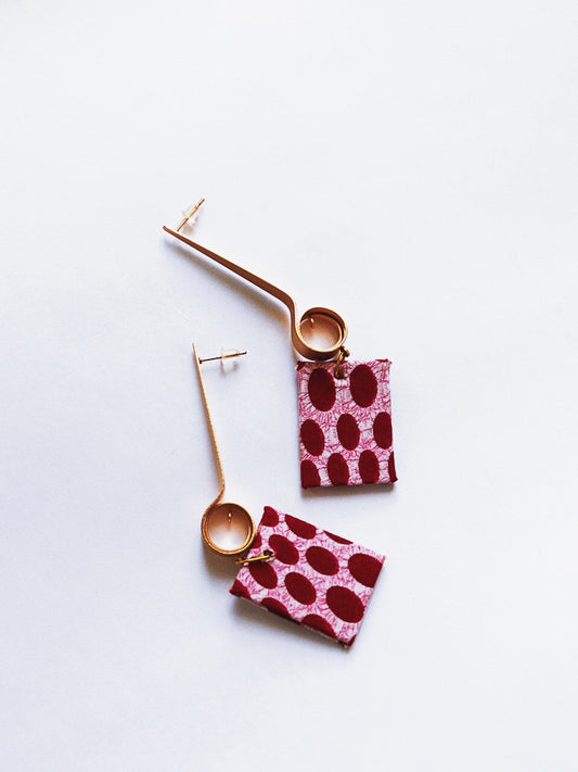 Long pink earrings