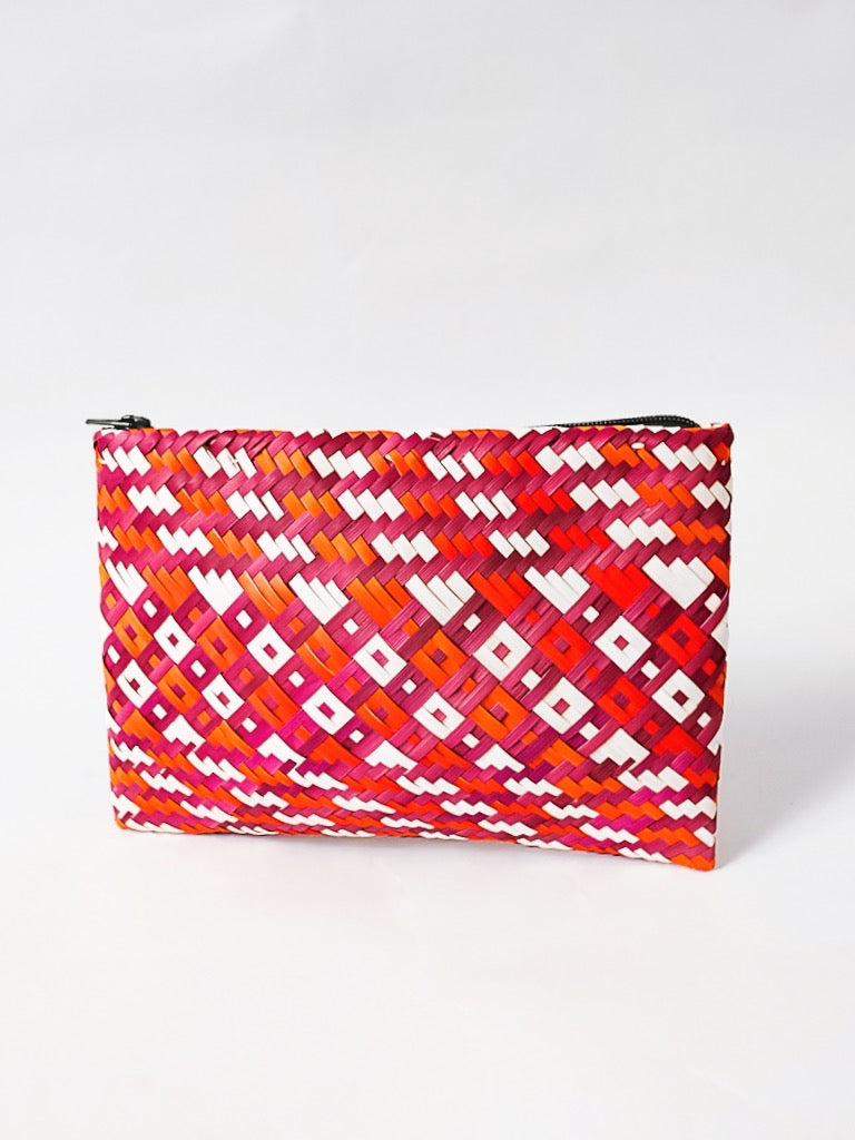 NAYA AFRICAN PRINT RATTAN PURSE