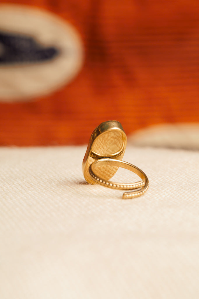 Glass Jelly Ring - Amber Red - Cece Finery