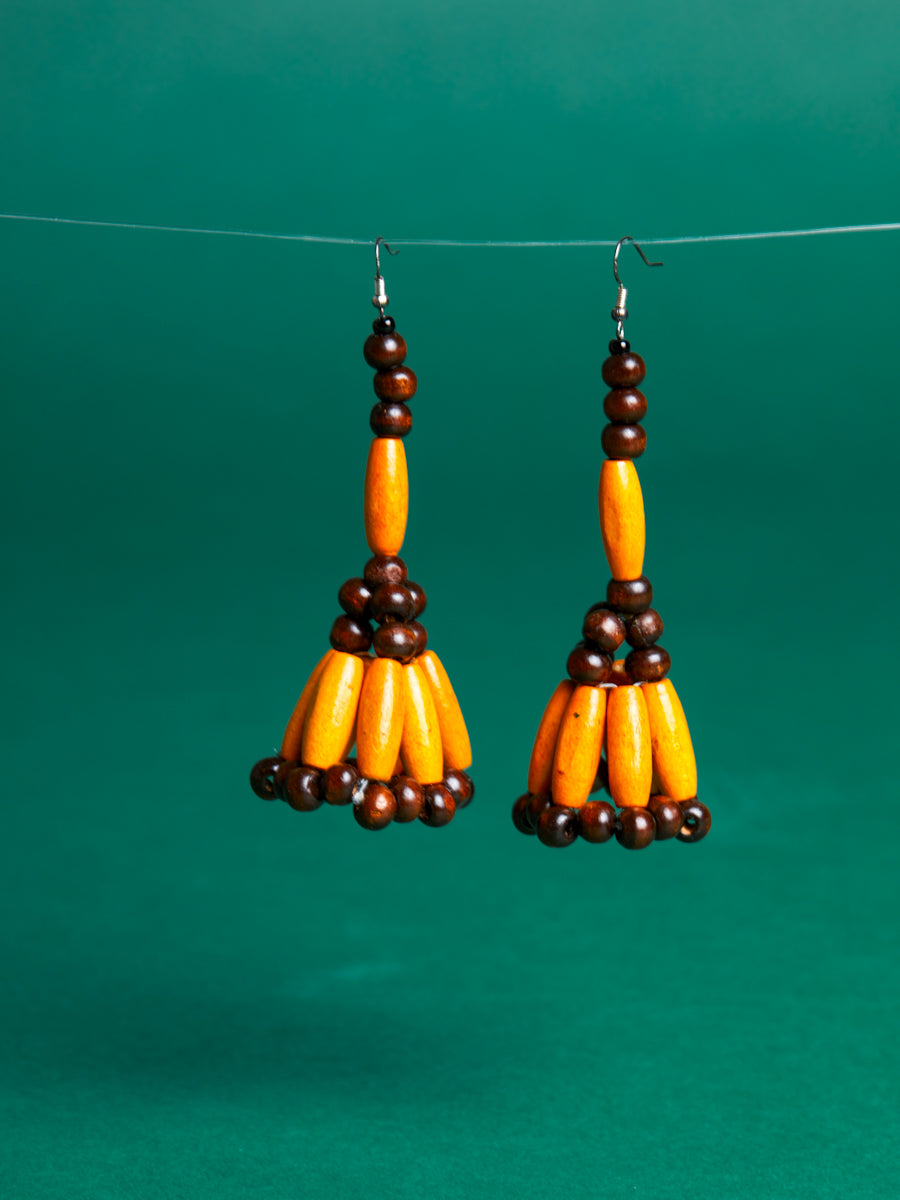 African Beaded Earrings - Long Bao