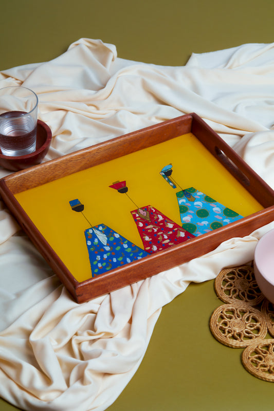 Dak Afro-chic tray- Three Queens