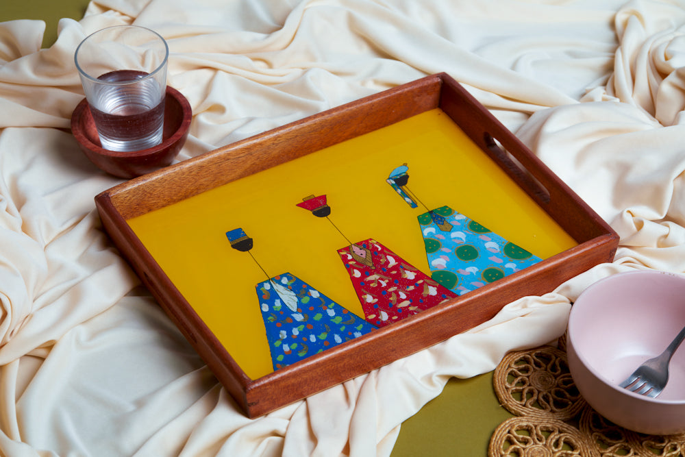 Dak Afro-chic tray- Three Queens