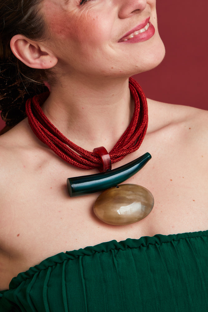Makia Necklace - Red