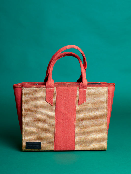 African Jute work bag - Pink Ada