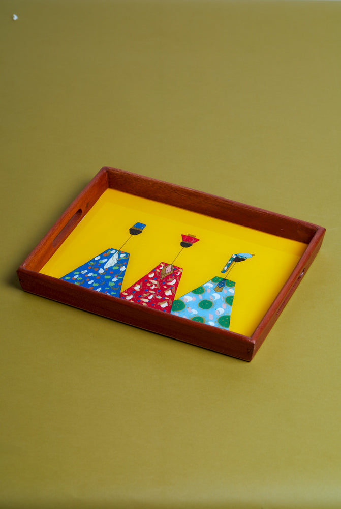 Dak Afro-chic tray- Three Queens