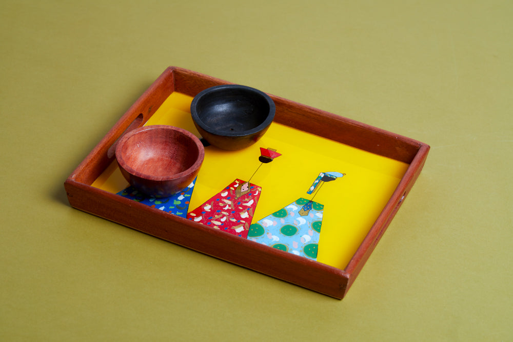 Dak Afro-chic tray- Three Queens