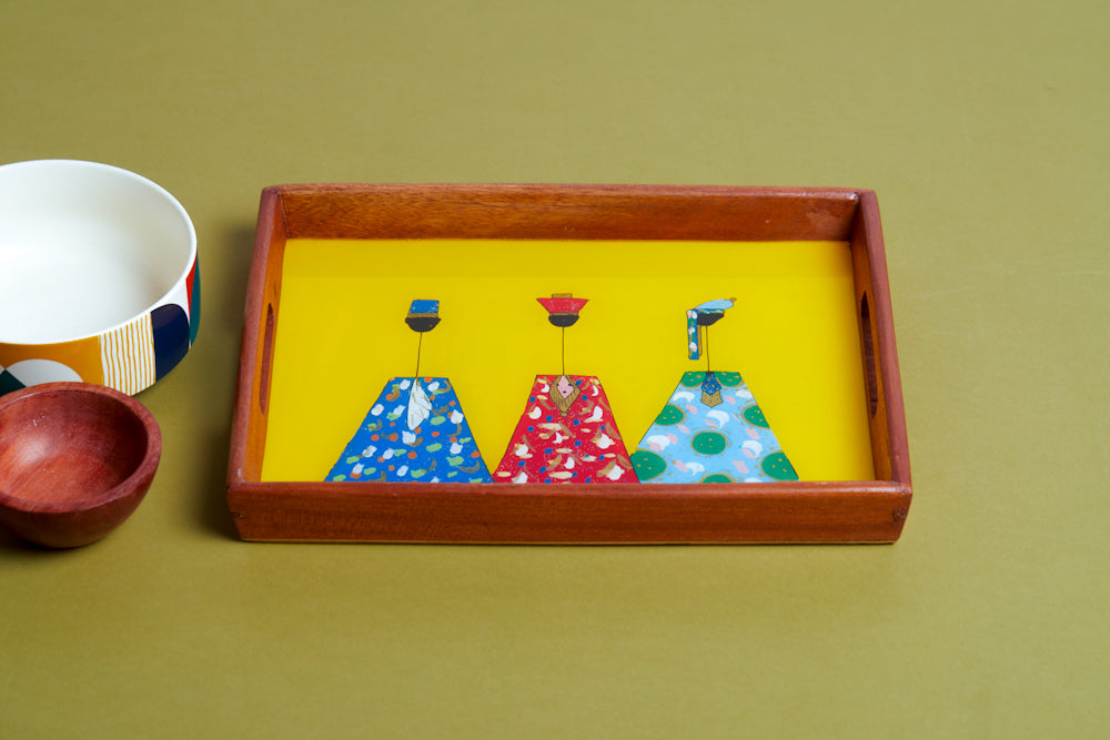 Dak Afro-chic tray- Three Queens
