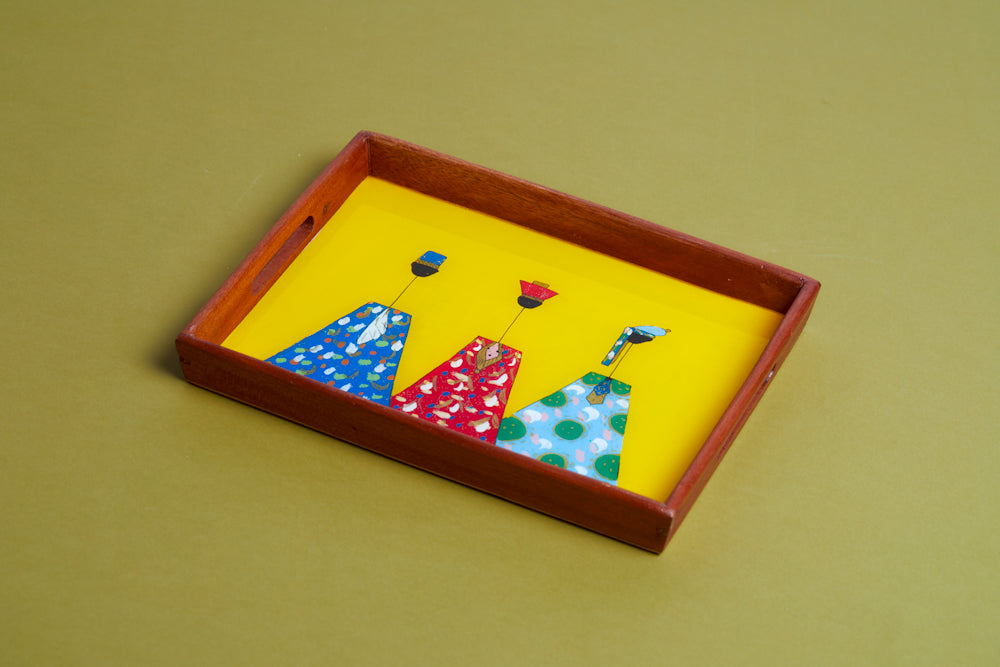 Dak Afro-chic tray- Three Queens