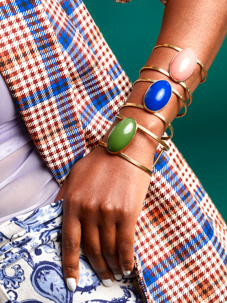 Golden African Bangle- Stone