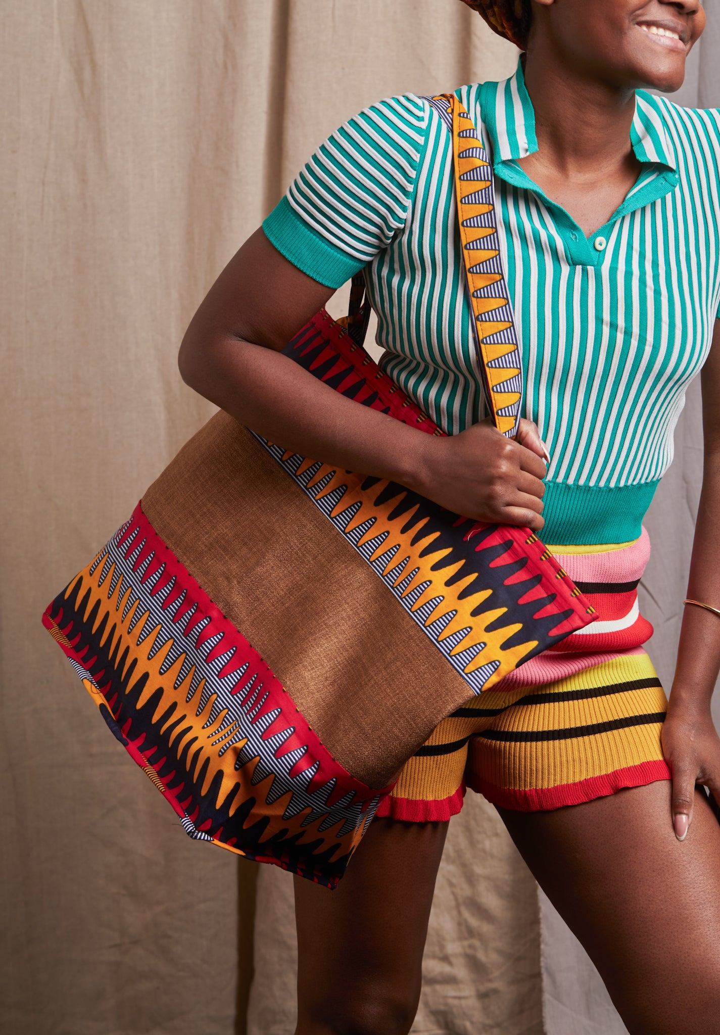 Maxi Dak tote bag - Brown - Cece Finery