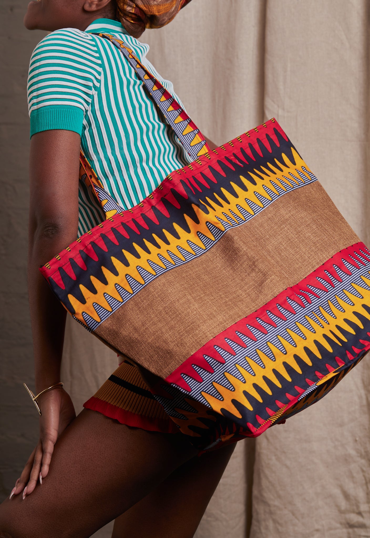 Maxi Dak tote bag - Brown - Cece Finery
