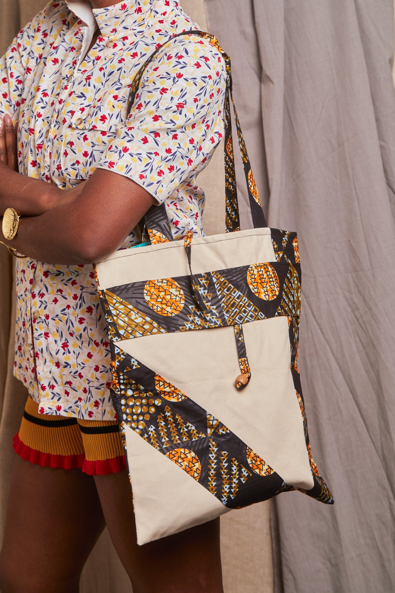 Midi tote - Beige - Cece Finery