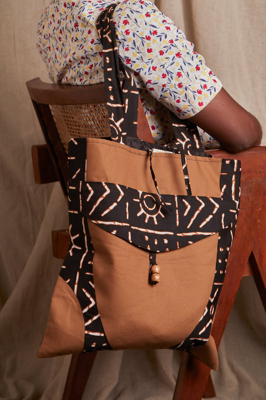 Midi Tote- Brown - Cece Finery
