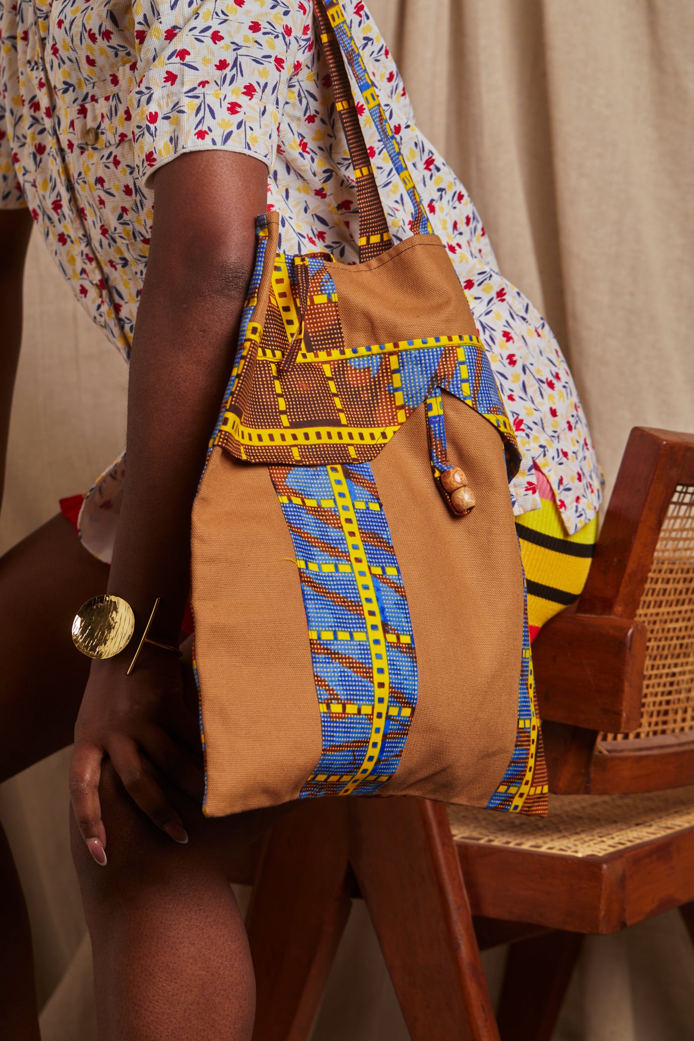 Midi Tote- Blue pixel - Cece Finery