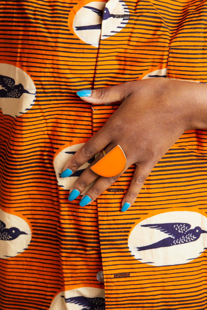 Umbo Afro-chic Ring - Orange