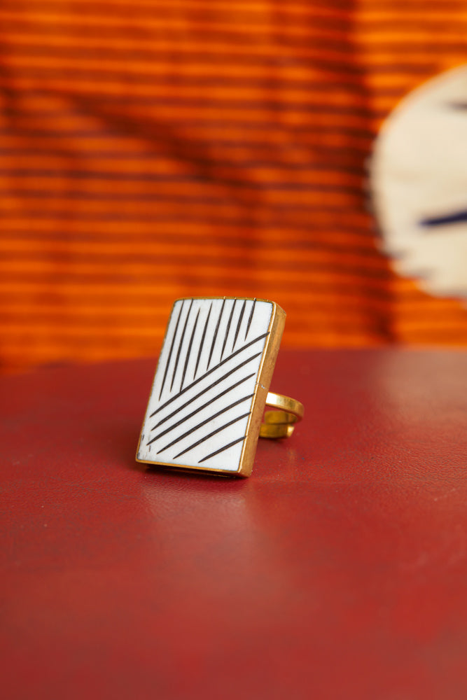 Umbo Afro-chic Ring - Stripes