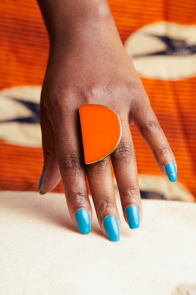 Set Of 2 Umbo African Arty Rings