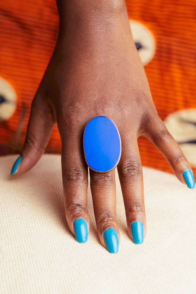 Set Of 2 Umbo African Arty Rings