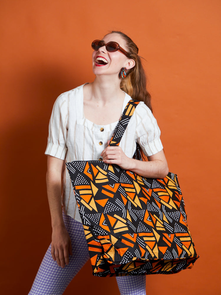 African print tote bag- The Maxi DAk