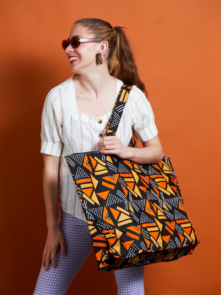 African print tote bag- The Maxi DAk