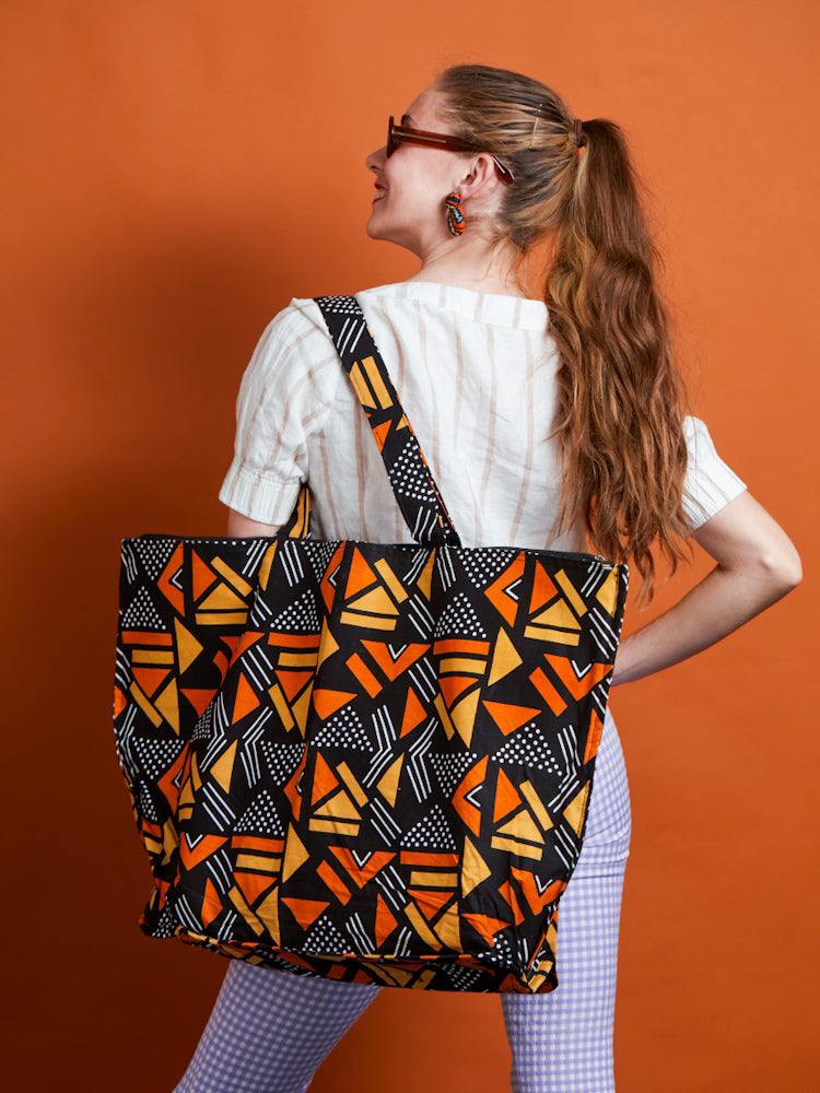 African print tote bag- The Maxi DAk