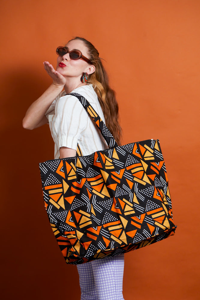 African print tote bag- The Maxi DAk