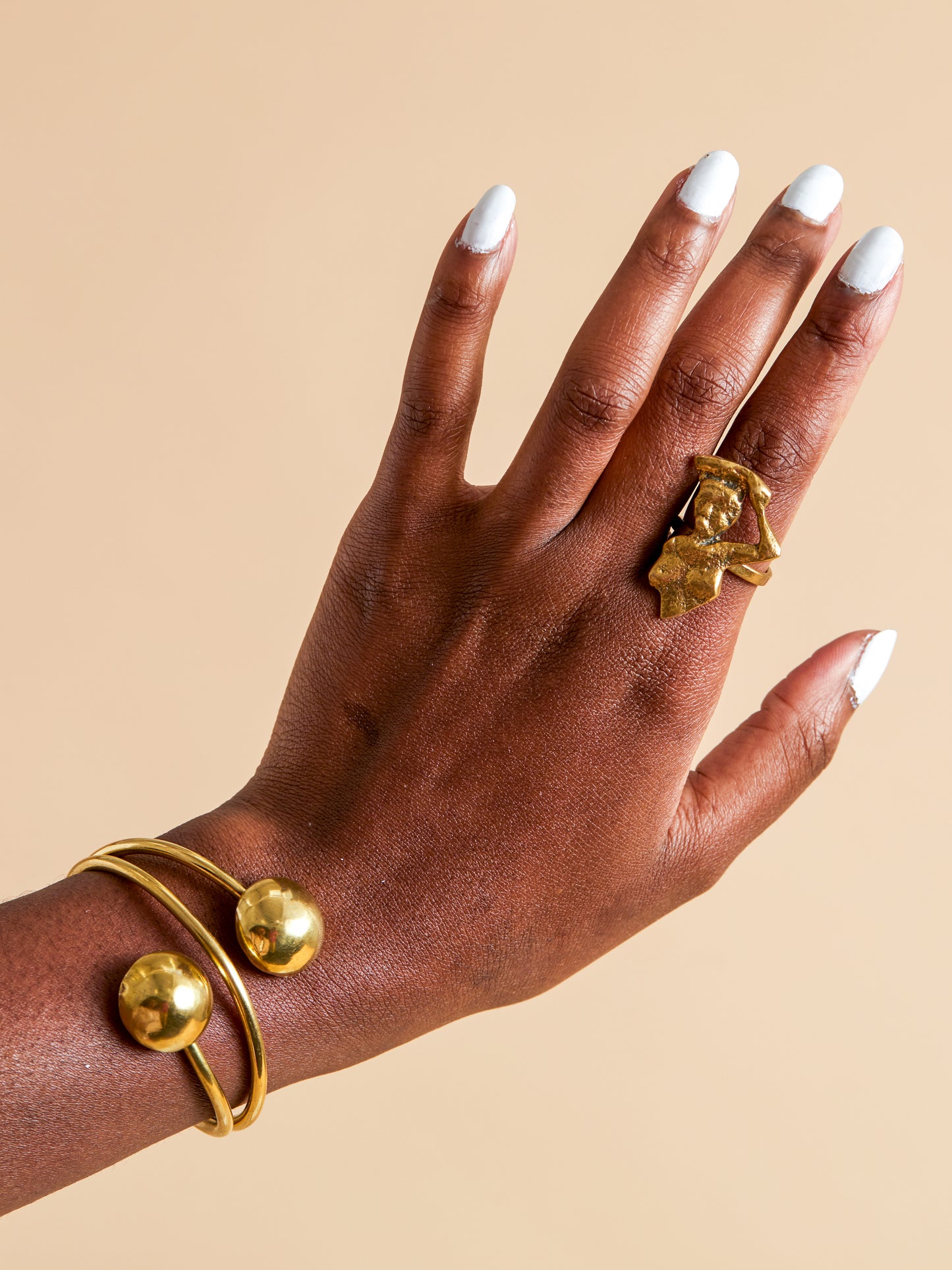 African Style Brass Bangle - Mara